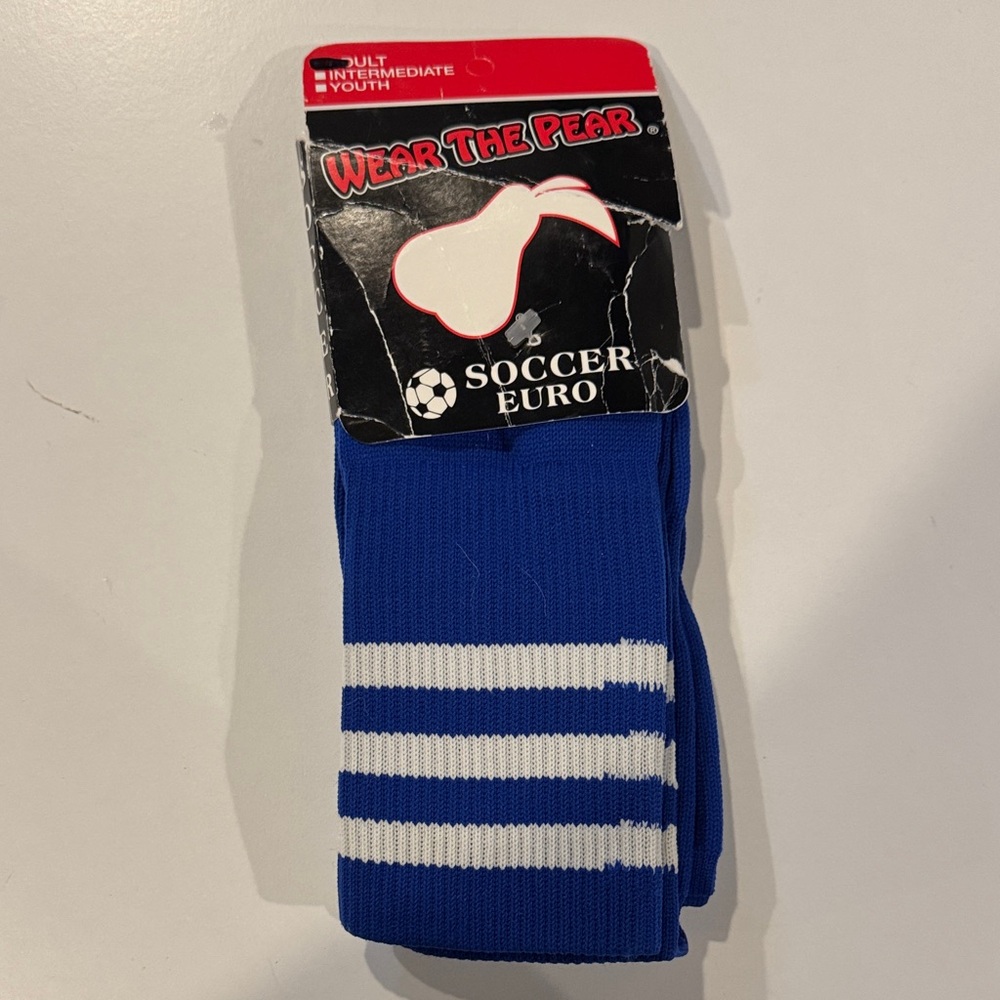 Blue Soccer Euro Socks